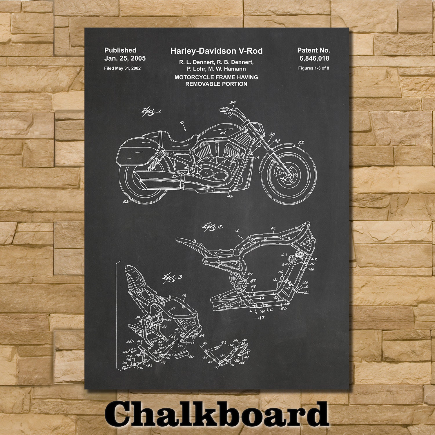 Patent Art for HARLEY-DAVIDSON V-rod 2005 - Etsy