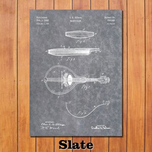 Patent Art Depicting Gibson Mandolin 1898 - Etsy
