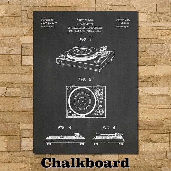 Turntable Record Player Patent Print Art 1979 - Etsy