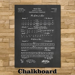 Morse Code Patent Print Art 1840