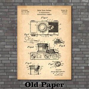 Camera Patent Print Art 1936 Old Paper