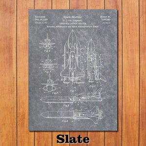 NASA Space Shuttle Patent Print Art 1975 image 7