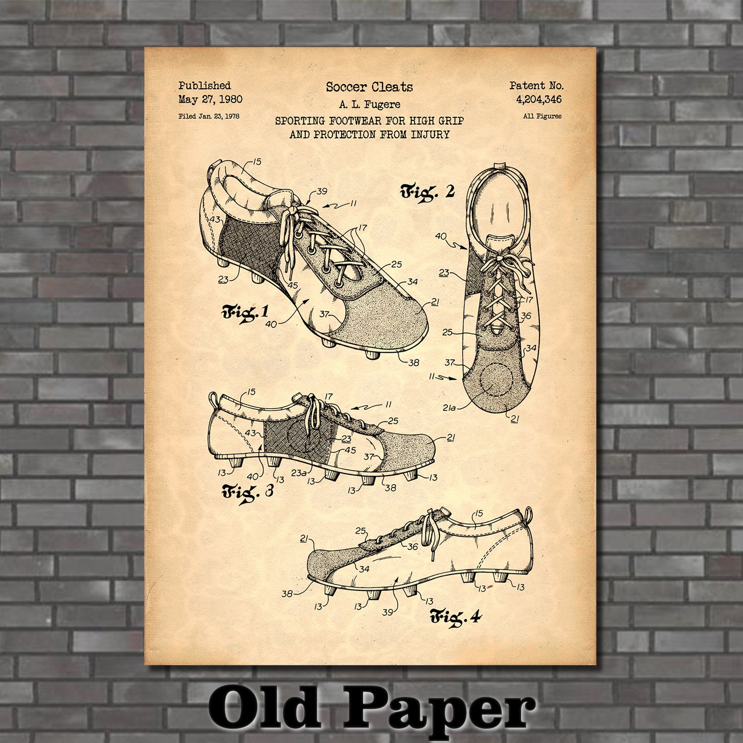 soccer-shoes-patent-print-art-1980-etsy