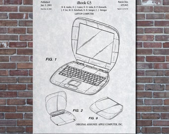 Patent Art Depicting Apple Computer Ibook 2001 - Etsy