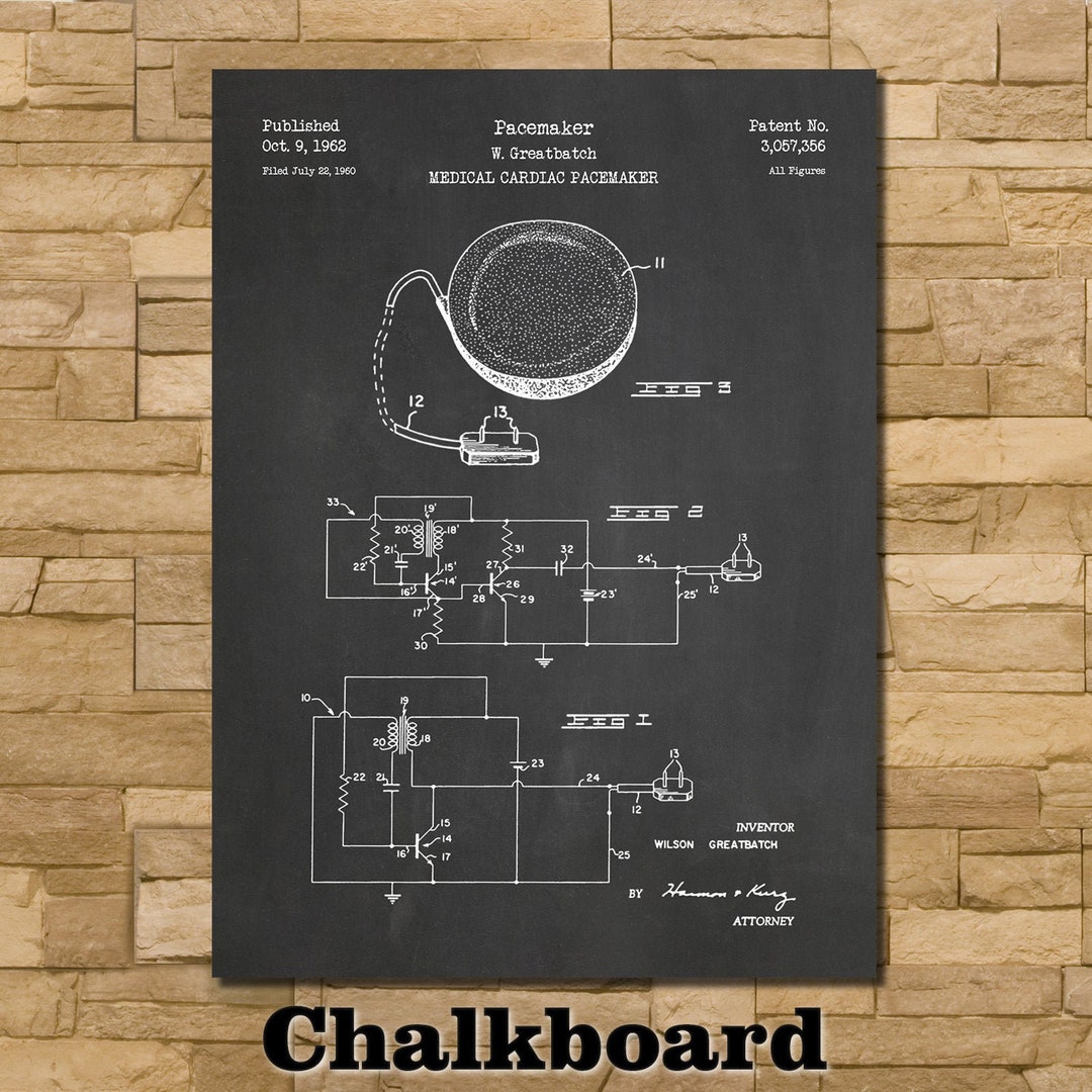 Pacemaker Patent Print Art 1962 - Etsy