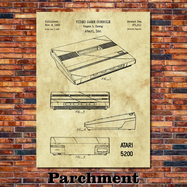 Patent Art Depicting Atari 5200 1983 - Etsy