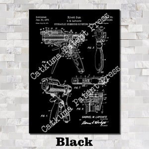 Rivet Gun Patent Print Art 1973 - Etsy