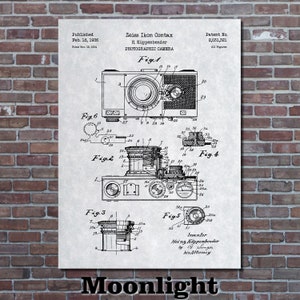 Camera Patent Print Art 1936 Moonlight