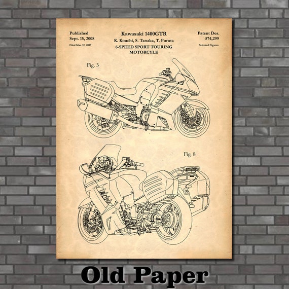 Patent Art Depicting Kawasaki 1400GTR (concours 14 / ZG1400