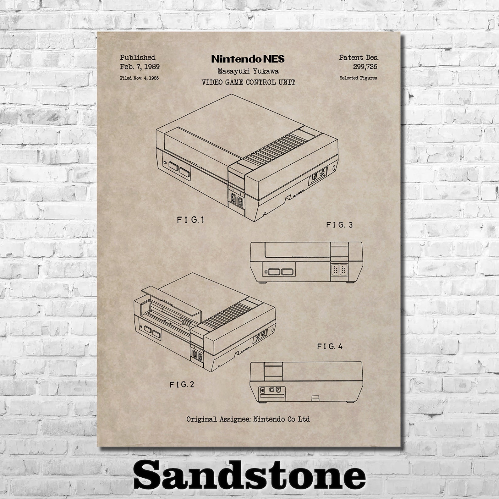 Nintendo NES Patent Print Art 1989 | Etsy