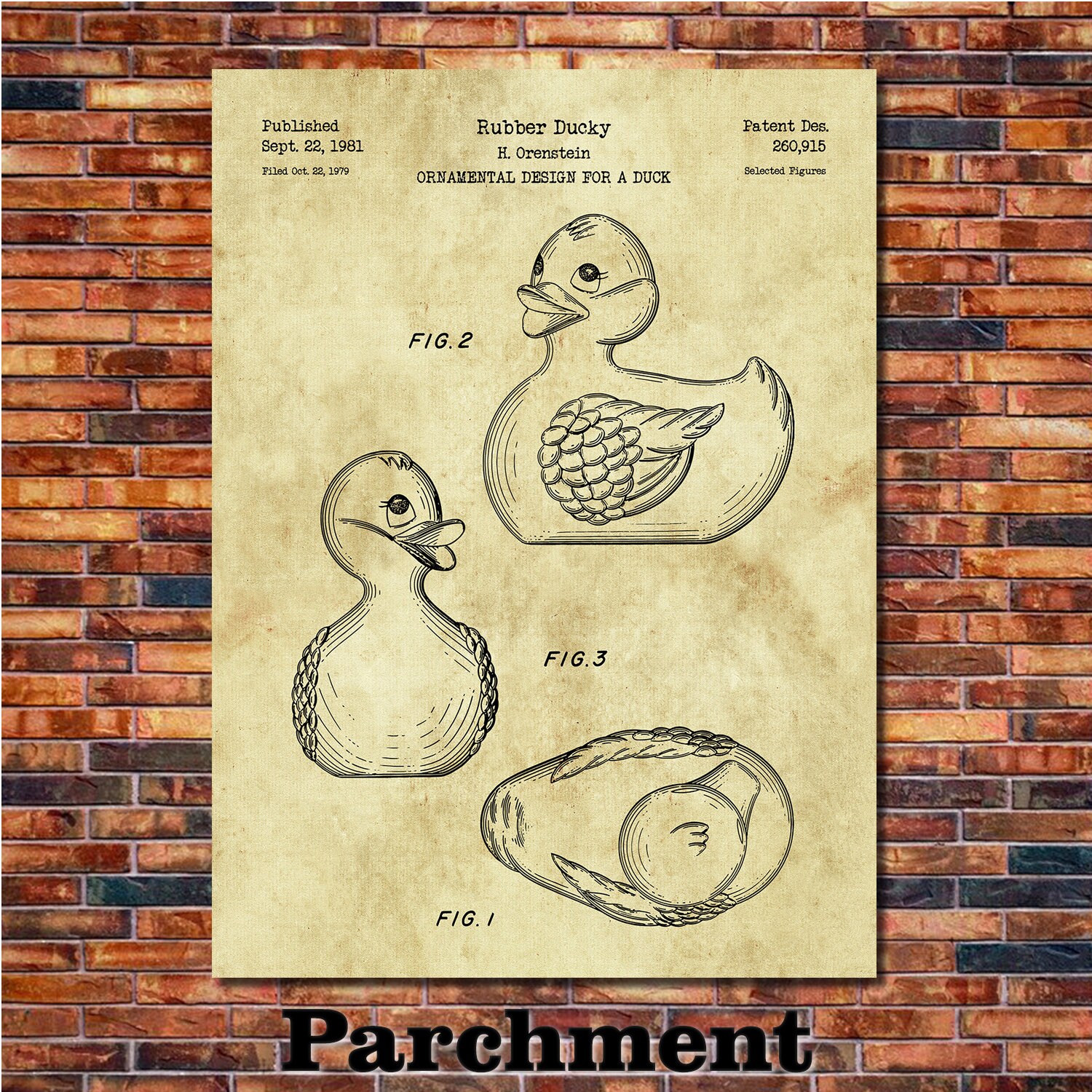 neon park betty duck (特価!!RARE直筆サインポスター) Rubber Duck Patent Print Art 1981 - Etsy