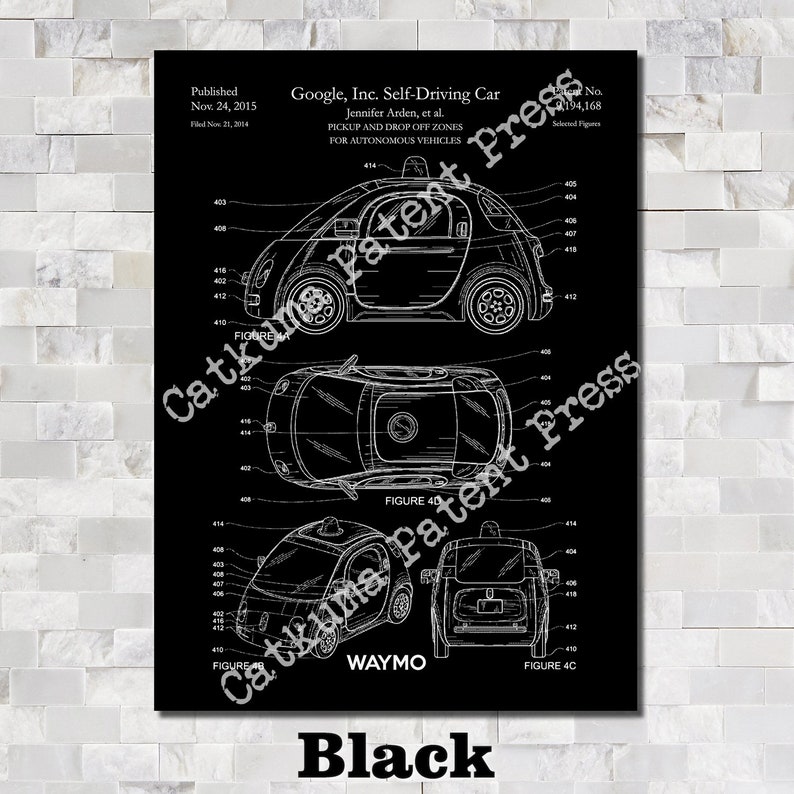 Patent Art Depicting Google Waymo Self Driving Car 2015 image 3