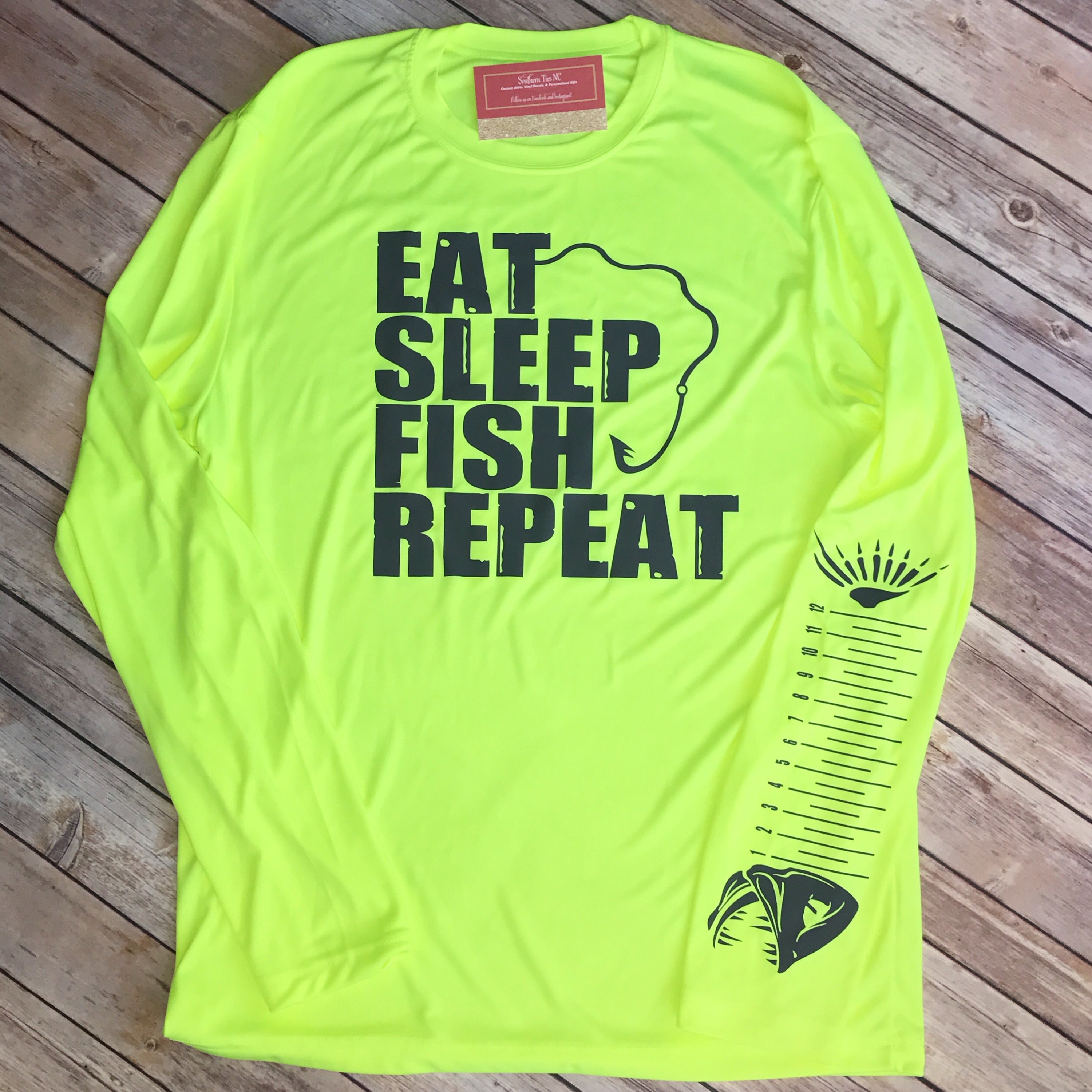 Eat Sleep Fish Repeat Womens fishing shirt. 50 UPF unisex Etsy