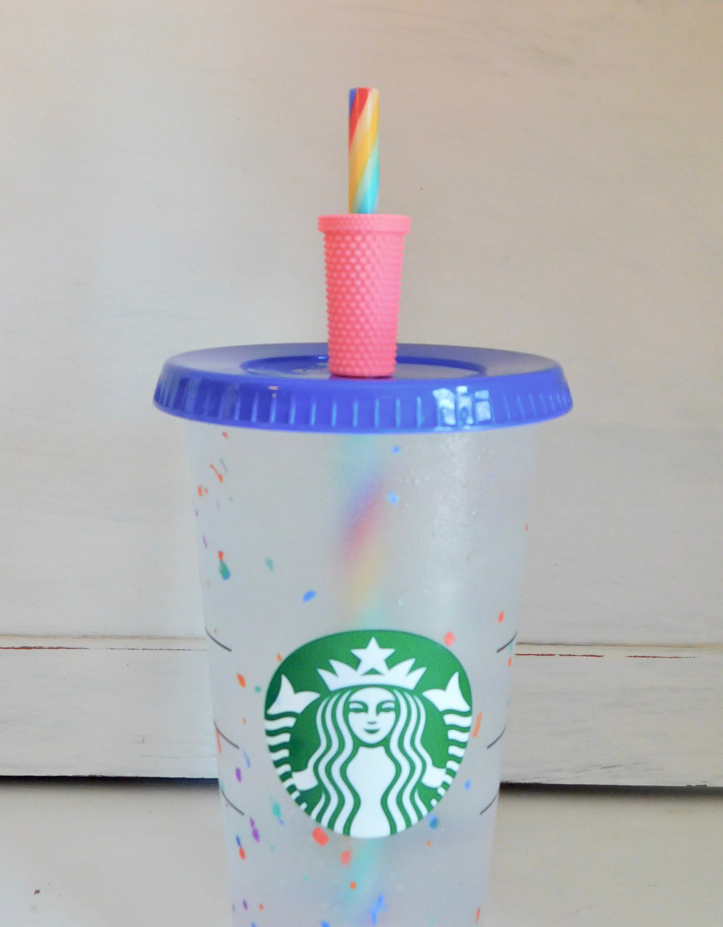 Studded Tumbler straw topper straw topper Etsy
