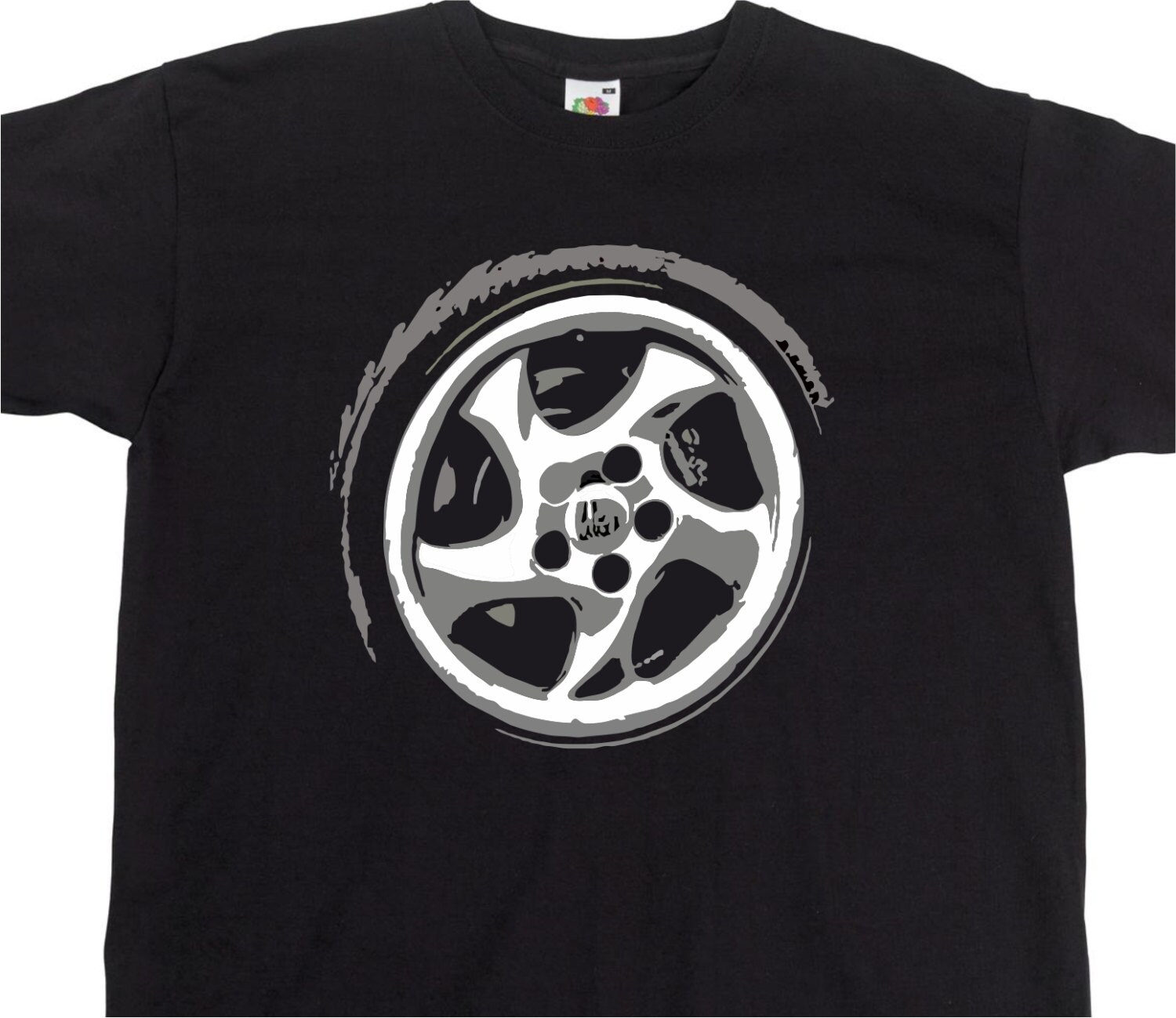 Image of Porsche Twist Wheel Tshirt 928 911 993 968 964 996 944 T-Shirt Bc341