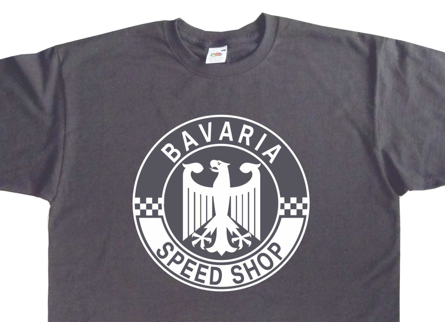 Image of Bavaria Speed Shop German Garage Roundel Tshirt Porsche Bmw Mercedes Audi Inspired Bc62 Various Colours