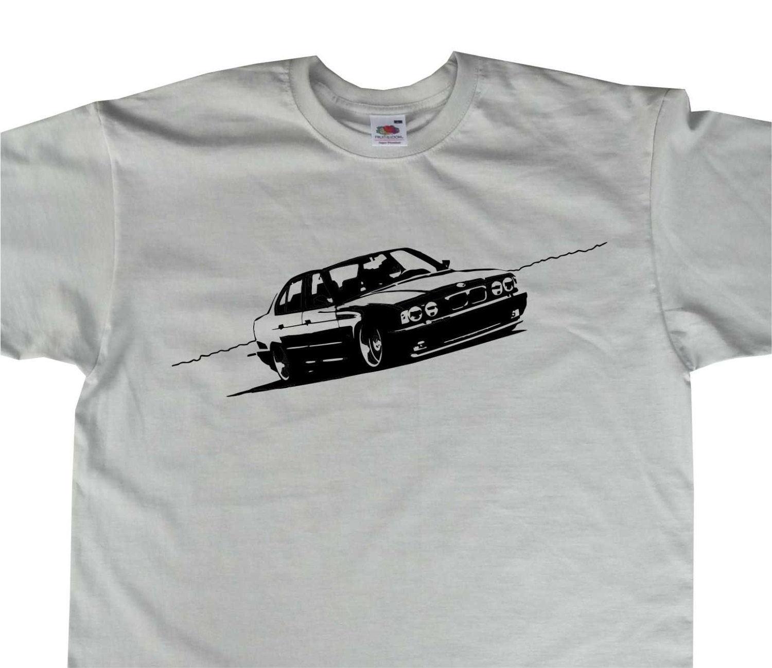 Image of 5 Series 5Er E34 525 530 535 540 M5 Drift Stance Silhouette T-Shirt Bmw Inspired Bc204 Various Colours