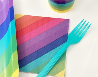 Rainbow Napkins - Rainbow Birthday - Rainbow Baby Shower - Rainbow Party - Rainbow Baby - Unicorn Party - Unicorn Birthday - Unicorn Baby