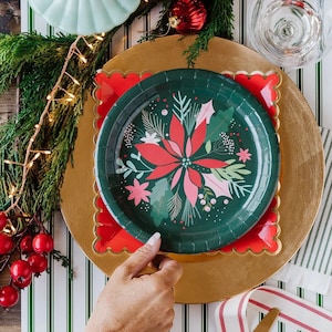 Oval christmas plates sales