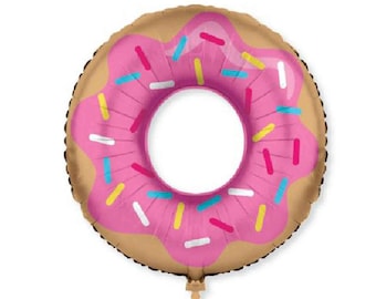 30" Donut Ballon - Donut Party - Donuts - Donut Geburtstag - Folienballon - Pinker Donut Mylar Ballon - Streusel - Cupcake Party - Donut Bar