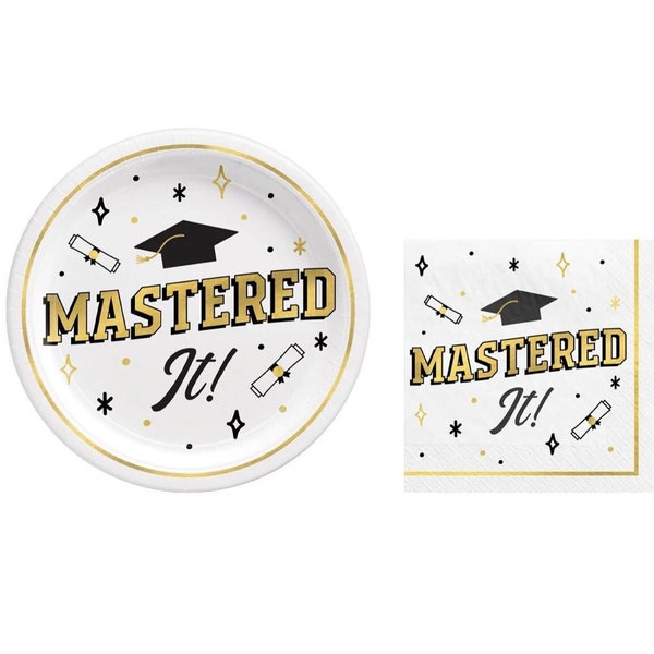 Graduation Party Masters Degree Napkins Etsy