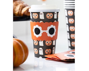 Groovy Halloween Cups - Boo Birthday Decorations, Halloween Party Supplies, Groovy Birthday, Spooky One Birthday, Retro Pumpkin Party Decor