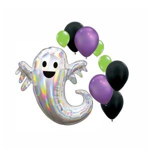 Ghost Balloon Bouquet - Halloween Party Decorations, Spooky Party Supplies, Ghost Party Balloons, Halloween Balloon Decorations