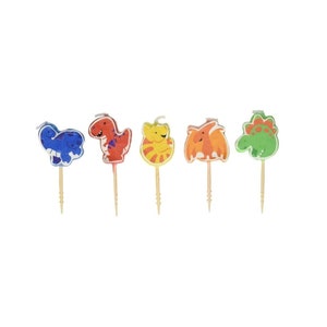 Dinosaur Party Pick Candles, Cupcake Picks, Dinosaur Birthday Cake Decorations, Cake Toppers, Dinosaur Party Supplies, Dinosaur Baby Shower