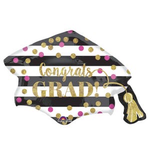31&quot; Graduation Balloon - Graduation Party Decorations, Girl Graduation, Grad Party, Senior Party, Class of 2025, Party Supplies, Party Decor