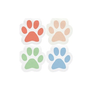 Tovaglioli per feste con impronte di zampe - Decorazioni per compleanni di cuccioli, articoli per feste Pawsome, compleanni di animali domestici, baby shower per cuccioli, decorazioni per feste di cani