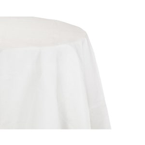Runde Tischdecke - Weißes Tischtuch, Tischdekoration, Hochzeitstisch, Bankett-Tischdecke, Tischdecke, Tischwäsche, Tischdecken in Weiß