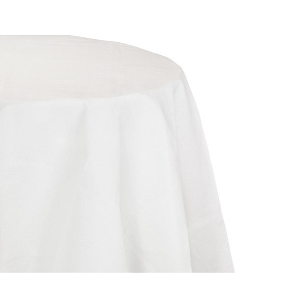 Round Tablecloth - White Tablecloth, Table Decoration, Wedding Table, Banquet Tablecloth, Table Cloth, Table Linens, Tablecloths in White