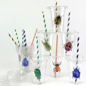 Beetle Party Cups - Bug Birthday Decorations, Insect Party Supplies ...