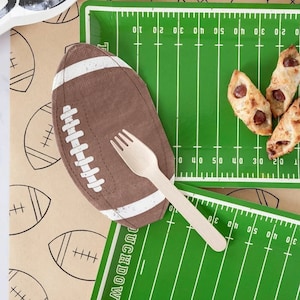 Football Napkins - Sports Birthday Napkins, Game Day Party Decorations, Football Baby Shower, Football Birthday Supplies, Party Decorations