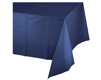 Navy Tablecloth - Navy Wedding, Navy Party Supplies, Nautical Birthday, Nautical Party Supplies, Navy and Rose Gold, Nautical Baby Shower