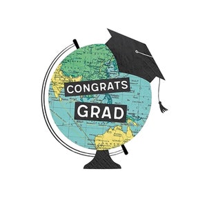 Tovaglioli di carta "The World Awaits", tovaglioli di carta "Congratulazioni" per la laurea, articoli per la festa di laurea 2025, diploma di scuola superiore, laurea universitaria