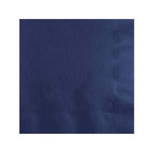 Navy Napkins - Beverage Napkins - Cocktail Napkins - Party Napkins - Paper Napkin - Blue Napkins - Navy Party Supplies - Nautical Napkins