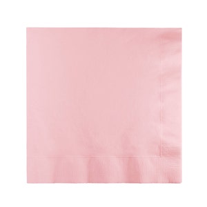 Pastel Pink Napkins - Beverage Napkins, Cocktail Napkins, Party Napkin, Pink Party Supplies, Girl Birthday, Pink Party Decor