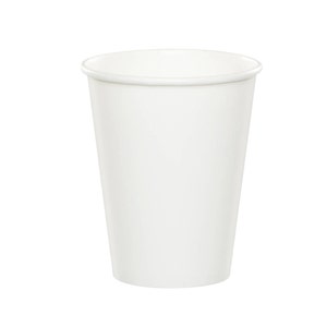 24 White 9oz Cups - Party Cups - Paper Cups - Juice Cups - Favor Cups - Tableware - Birthday Party Decorations - White Party Supplies - Cup