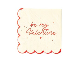 Be My Valentine Napkins 24ct - Galentines Party Napkins, Valentines Party Decorations, Valentines Day Tableware, Valentines Cocktail Napkins