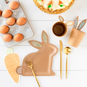 Kraft Teller Hase, Einweg Teller, Hase Geburtstagsparty, Ostergeburtstag, Hase Baby Shower, Ostergeschirr, Party Teller