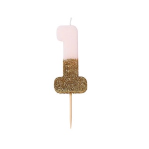 Light Pink 1st Birthday Candle - Girl First Birthday Candles, Number 1 Candle, 10th Birthday Candles, One Cake Topper, One Birthday Candle