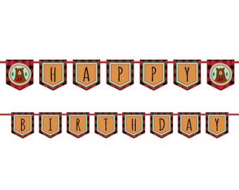 Lumberjack Banner - Lumberjack First Birthday, Lumberjack Party, Lumberjack Party, Birthday Banner, Lumberjack Decor, Buffalo Plaid Banner