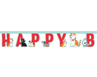 Hondenbanner - puppyfeestversieringen, hondenfeestversieringen, hondenfeestbenodigdheden, hondenslinger, puppyfeestbanner, hond verjaardagsbanner