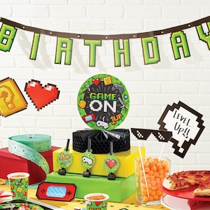 ゲームパーティーのセンターピース - ゲーム誕生日、ビデオゲーム誕生日、ビデオゲームパーティーのデコレーション、ティーン誕生日、ビデオゲーム、ゲームパーティーのデコレーション