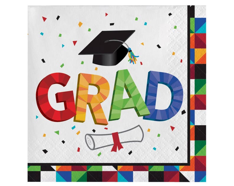 Graduation Napkins - Graduation Party Decorations, Party Supplies, Grad Party Decor, Graduation Favors, 2023 Graduation Party, Grad Napkins