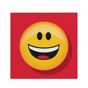 Emoji Napkins - Emoji Birthday Party, Emoji Party Decorations, Emoji Birthday Decorations, Kids Birthday, Birthday Napkins, Smile Face