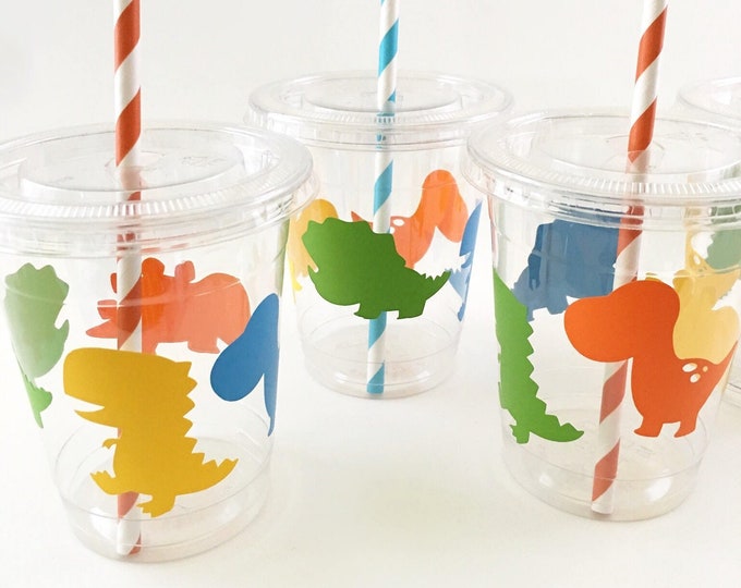 Dinosaur Party Cups Dinosaur Birthday Dinosaur Baby Shower Etsy