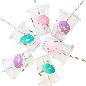 Donut Party Cups - Donut Cups - Donut Birthday - Sprinkles Birthday - Donuts Baby Shower - Donut Party Supplies - Sweet Treats Party Decor