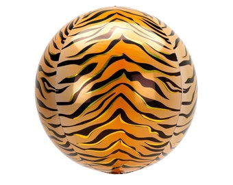Tiger Print Balloon - Safari Animal Party, Safari Birthday Decorations, Safari Party Supplies, Balloon Decorations, Jungle Baby Shower Decor